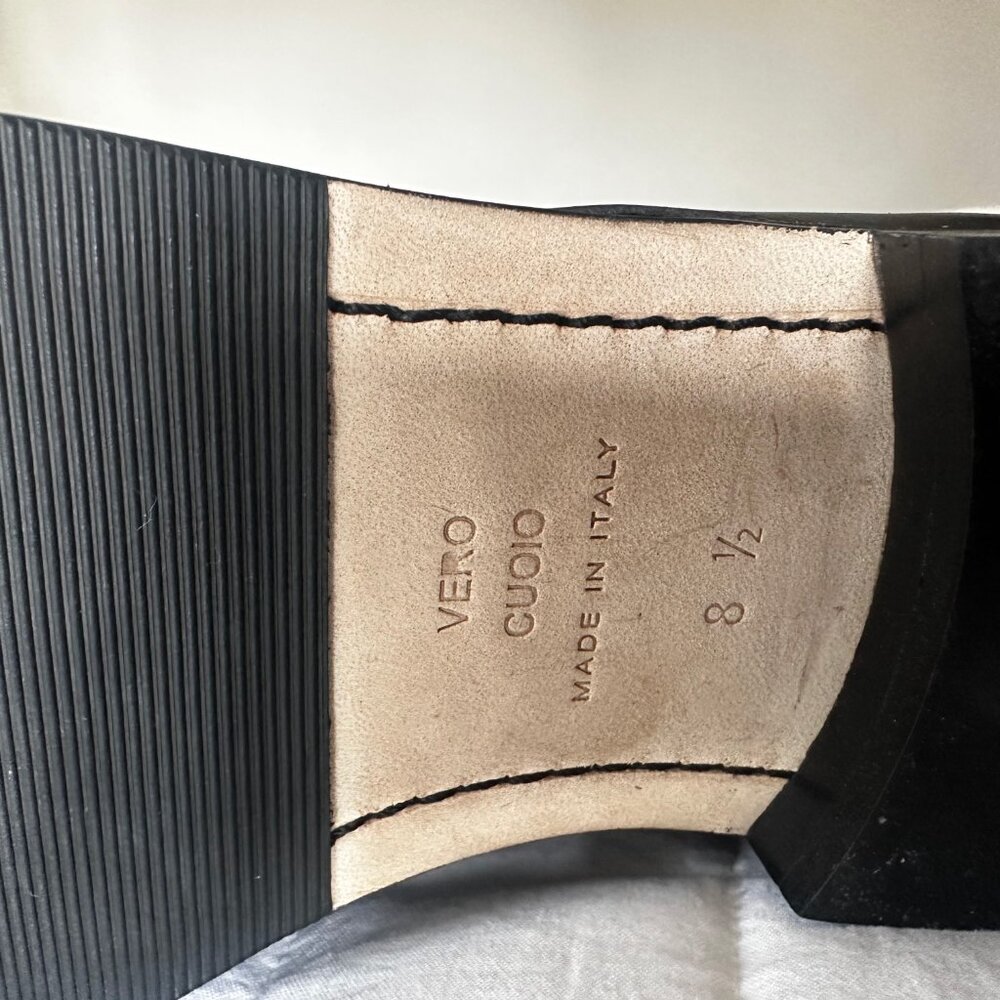 ๐ค Everlane Black Leather Oxford Shoes โ Size 8.5 (Made in Italy) Women's - Picture 3 of 8